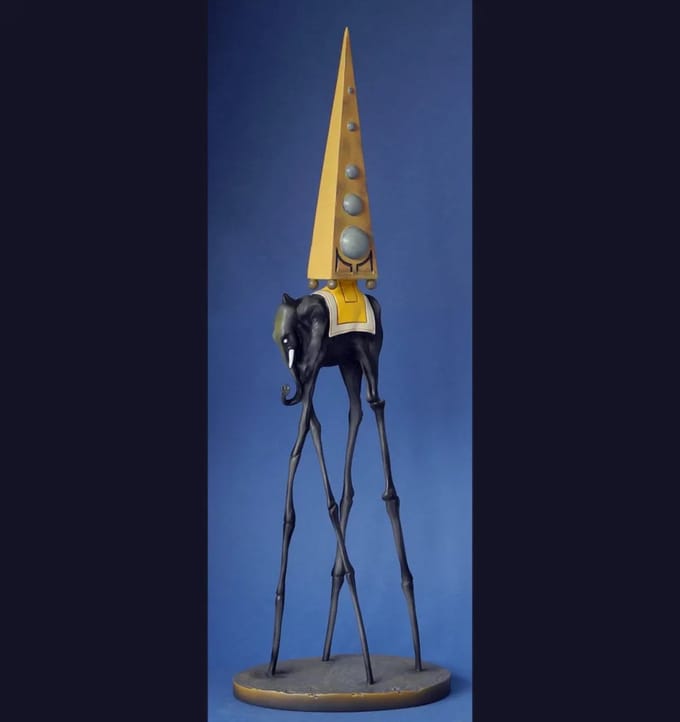 Olifant Salvador Dali. De verzoeking van de heilige Antonius (1946)