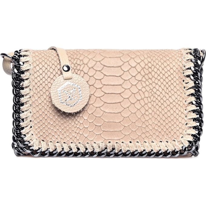 Luisa Vannini Beige Rundleer Tas