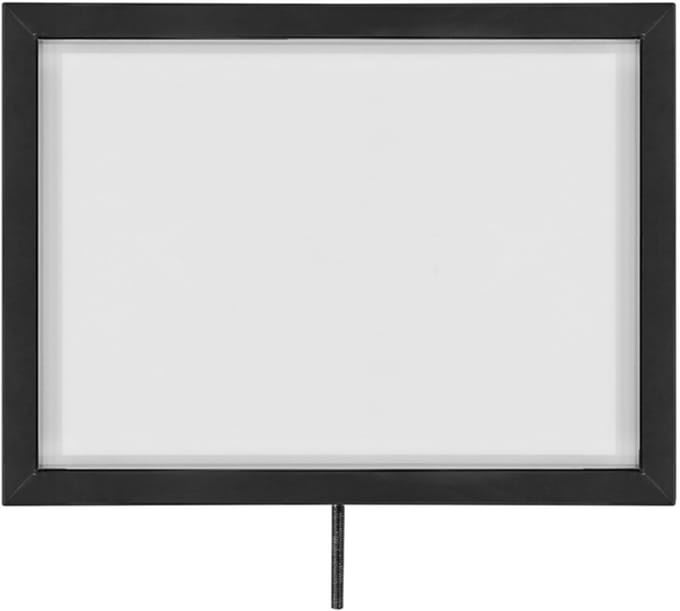 IVOL Posterframe voor afzetpaal met koord - Liggend - Zwart