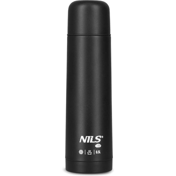 Nils Camp Thermos RVS Zwart 500ml - Ideaal voor Werk & Reizen