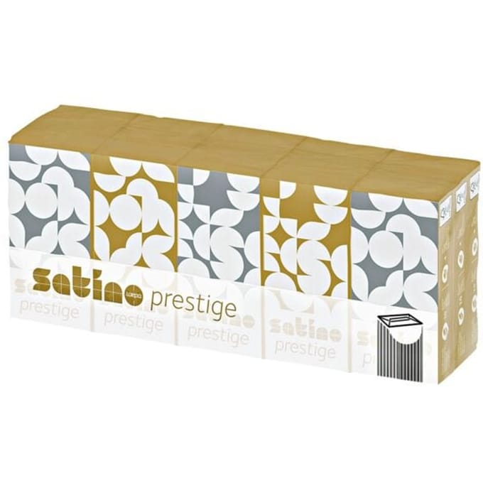 Zakdoek Satino Prestige 4-laags 15x10 vel wit 113940