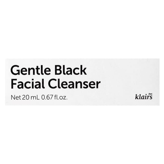 Cher, Klairs, nettoyant doux pour le visage noir, 0,68 fl oz (20 ml) black