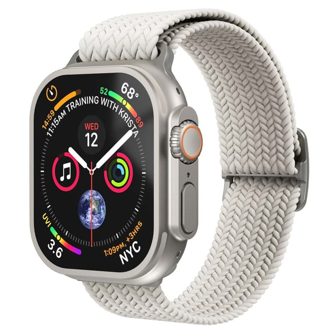 Vonmählen Woven Loop bandje voor de Apple Watch | 44/45/46/49 mm - Cream