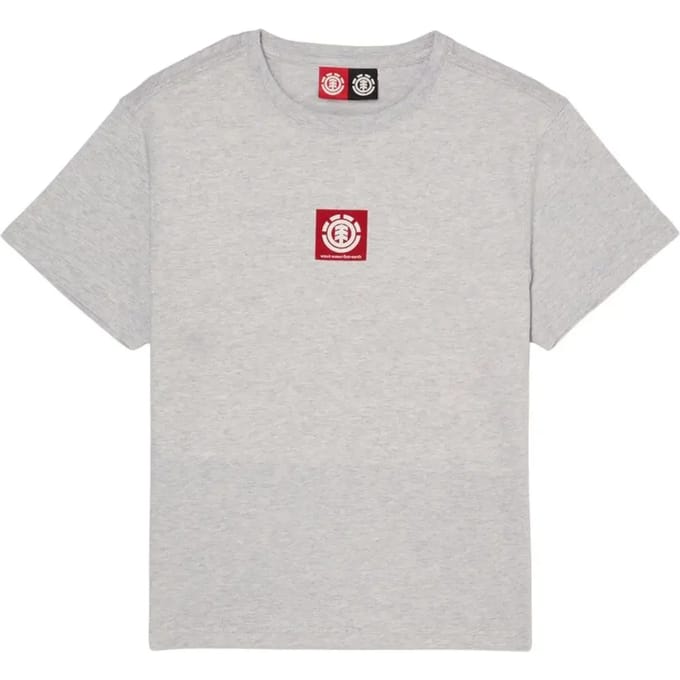 Element Square Logo T-shirt Met Korte Mouwen Grijs 12 Years Jongen
