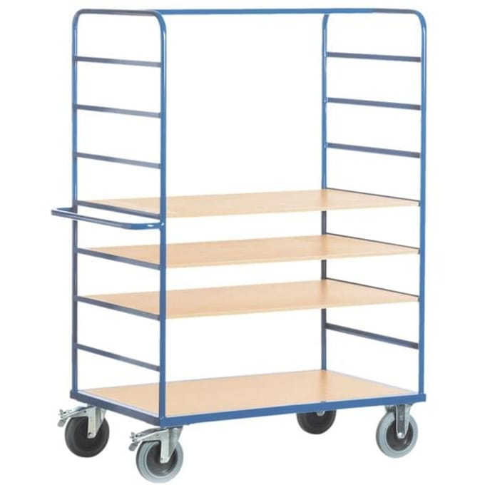 Etagewagen met 4 etages, L 1200 x B 800 mm, draagvermogen 600 kg