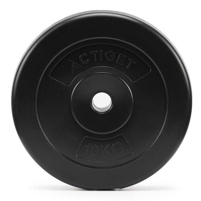 Actiget® Halterschijf | 1 x 10 kg | Kunststof | Zwart | 31 MM