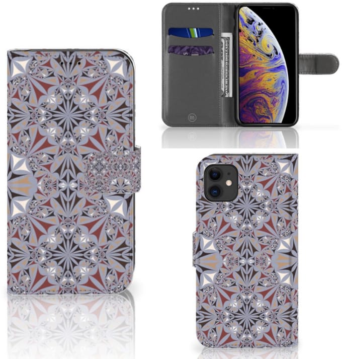 Apple iPhone 11 Bookcase Flower Tiles