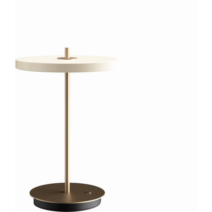 UMAGE LED tafellamp Asteria Move parelwit/messing 31cm