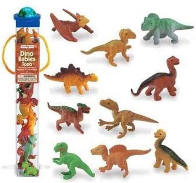Plastic speelgoed figuren baby dino 12 stuks