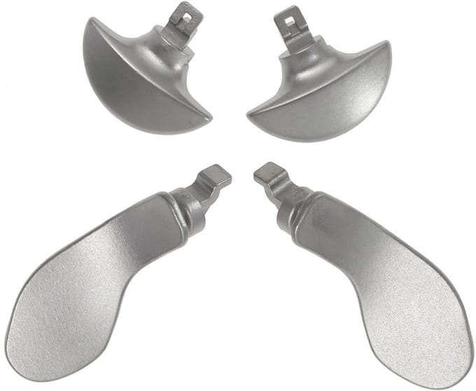 Dailygoody - Terug Paddles - Vervangbare Controller Knoppen - Metallic Zilver - PS5 Edge Controller - Gaming Accessoires - Perfecte Pasvorm