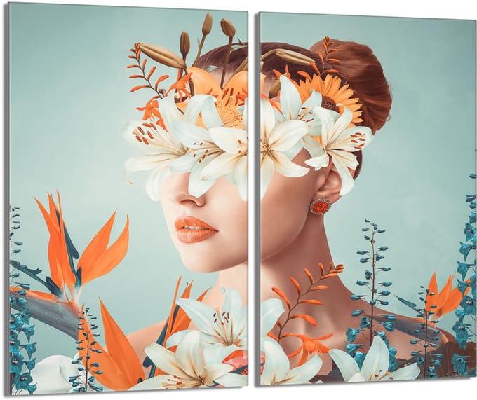 TMK ArtDeko - Snijplank - Glas - 30x52 cm - Vrouw