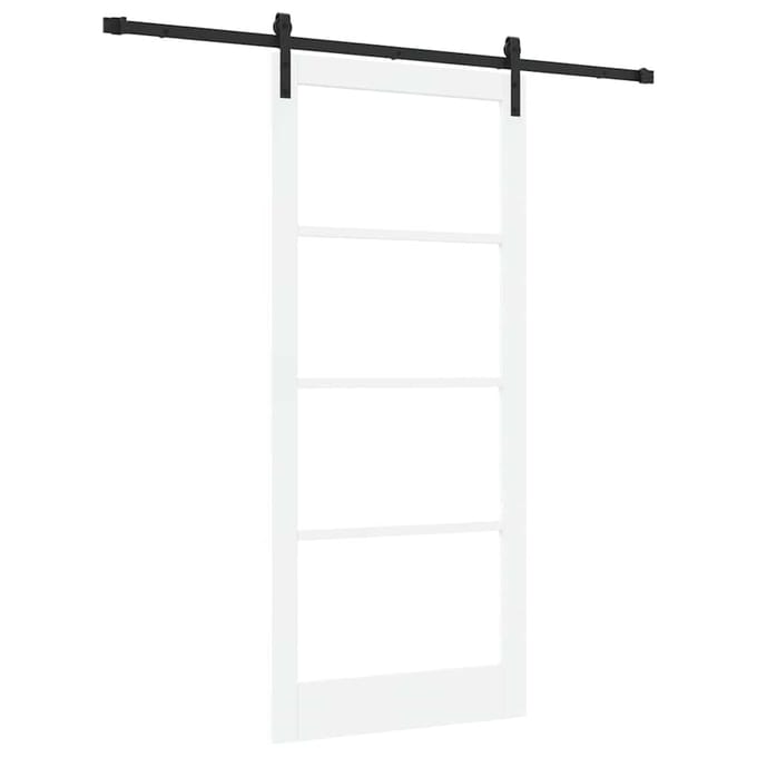 vidaXL - Schuifdeur - ORKDAL - Wit - en - Zwart - 93 - x - 211 - cm