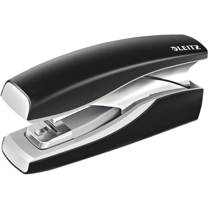 Nietmachine Leitz New NeXXt Softpress, metaal, 30 vellen / 3 mm, met 200 nietjes, zwart