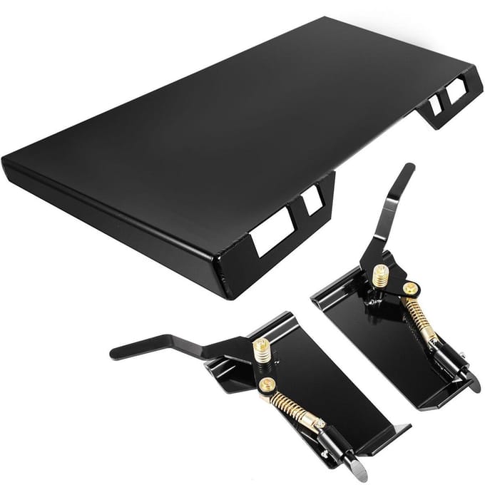 Plaque de montage et boîte de verrouillage adaptateur de conversion pour attache rapide de chargeuse compacte 1/4”