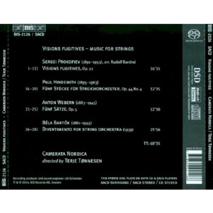 Camerata Nordica & Terje Tonnese - Visions Fugitives - Music For Strings (SACD)
