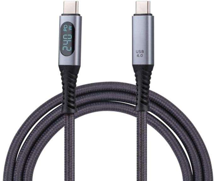 USB-C naar USB-C Thunderbolt 4 adapter kabel - 40 Gbps - USB 4.0 - 240W - 8K - 1 meter