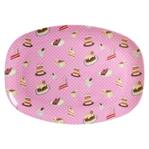 Rice melamine bord vierkant sweet cake