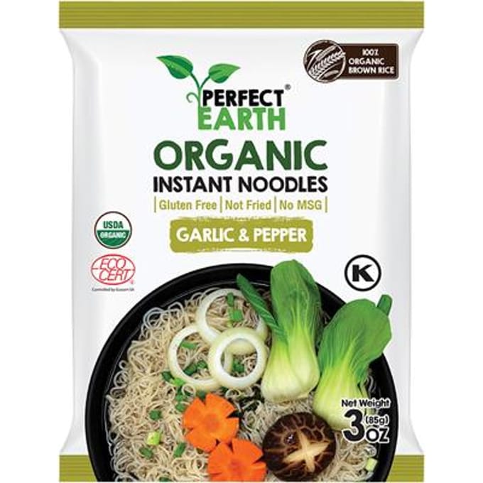 Knoflook&peper instant noedels bio 85g - perfect earth