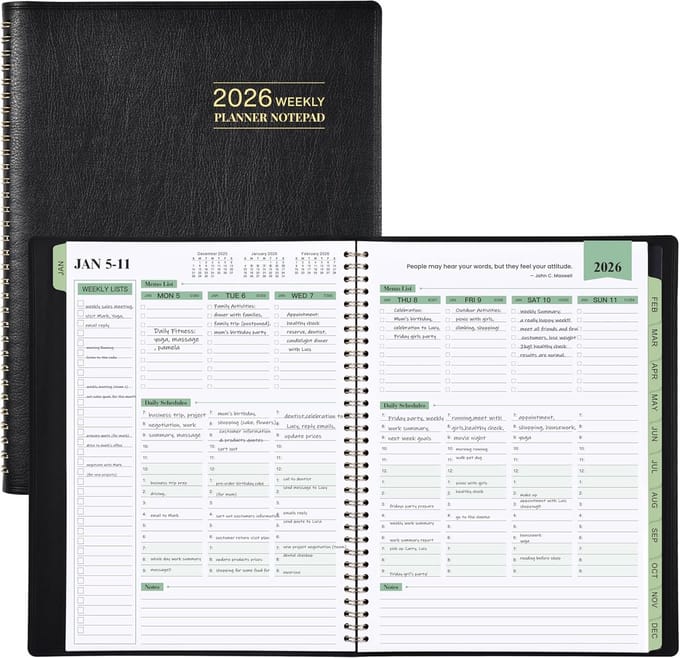 Grote Week- en Maandplanner 2025-2026 Jul '25 T/M Jun '26 Hardcover