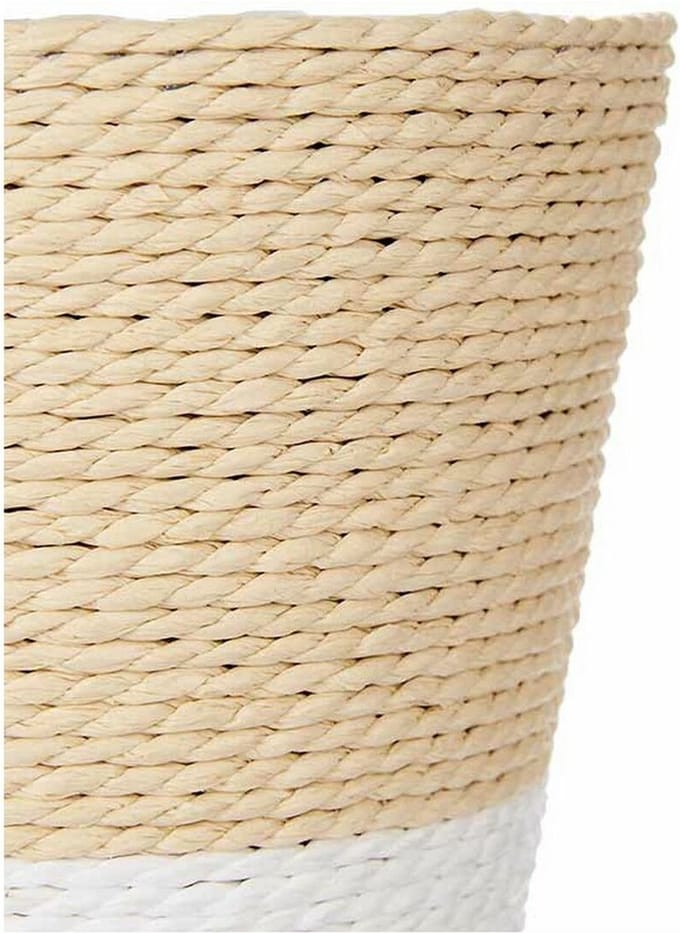 Grondlegger Natuurlijk Bruin Touw Plastic Wit/Natuurlijk (15 x 14 x 15 cm)