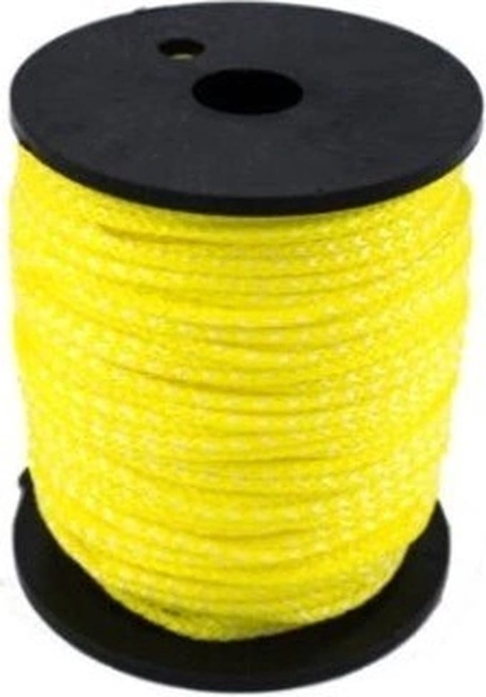 Metseltouw op rol - 50 meter - 1.7mm - Geel
