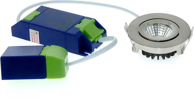 LED Inbouwspots Nikkel - 5W – IP54 – 2000K-3000K - Kantelbaar