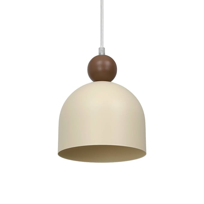 Milagro Lighting Hanglamp Timon, taupe/beige, Ø 17 cm, metaal