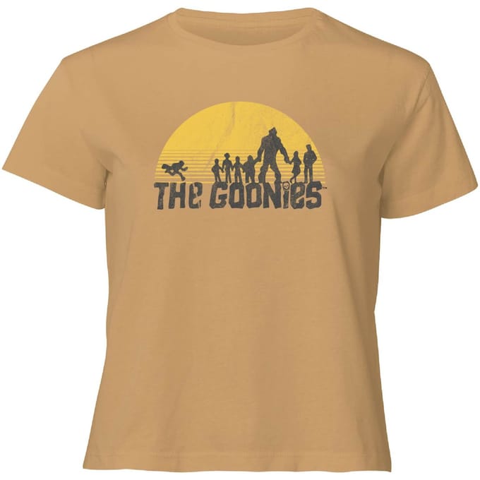 The Goonies Retro Logo Women's Cropped T-Shirt - Tan - XL