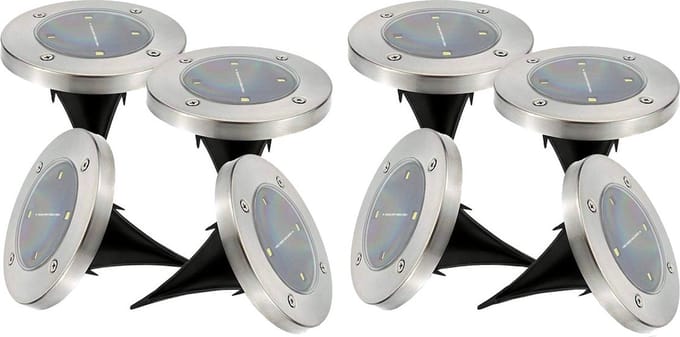 Set van 8 ronde zonnebakens D12CM DECKY