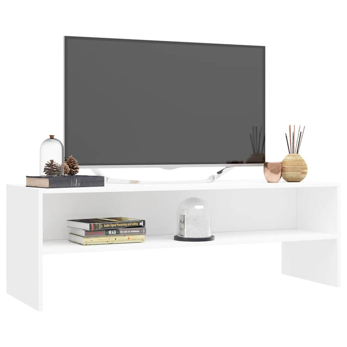 vidaXL - Tv-meubel - 120x40x40 - cm - bewerkt - hout - wit