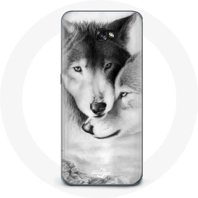 Hoesje voor Samsung Galaxy A3 2017 Wolf Duo dieren