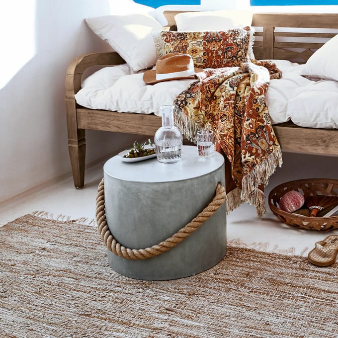 LOBERON Hocker Kaedi grijs