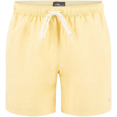 Fynch-Hatton Swim Short Solid Color Drawstring Pale Yellow / male