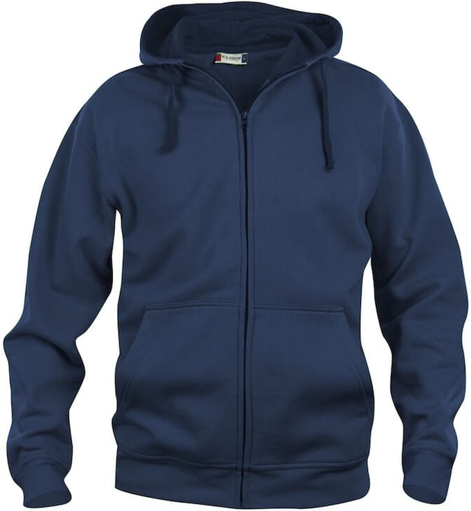 Basic hoody full zip dark navy s