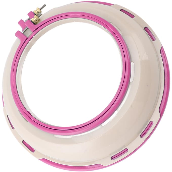 Borduurstandaard Hoepel 16,5cm 25cm Dubbelzijdig Punch Needle Standaard Hoepelframe voor Kruissteek rozerode kleur