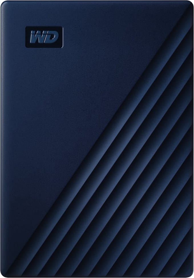 Western Digital My Passport - Compatibel met Mac - Externe Harde Schijf - USB-C & USB-A - HDD - 5 TB - Blauw