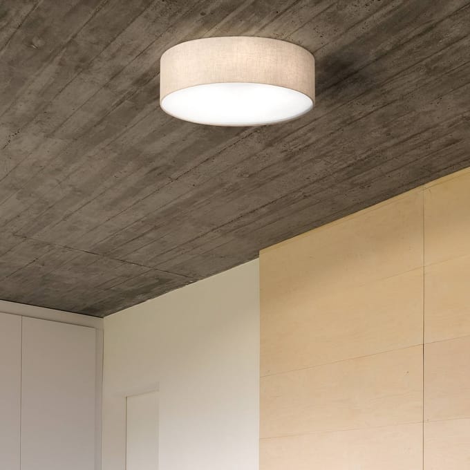 FISCHER & HONSEL Thor plafondlamp, zand, Ø 40cm