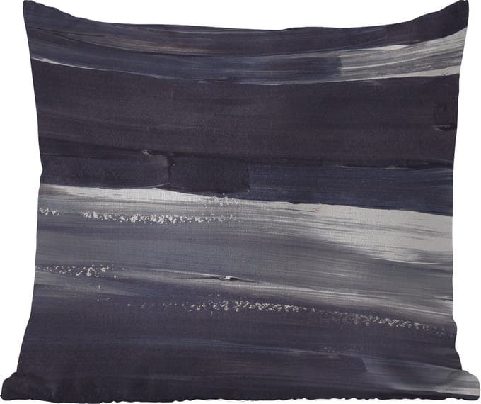 Tuinkussen - Verf - Abstract - Zwart - 40x40 cm - Weerbestendig