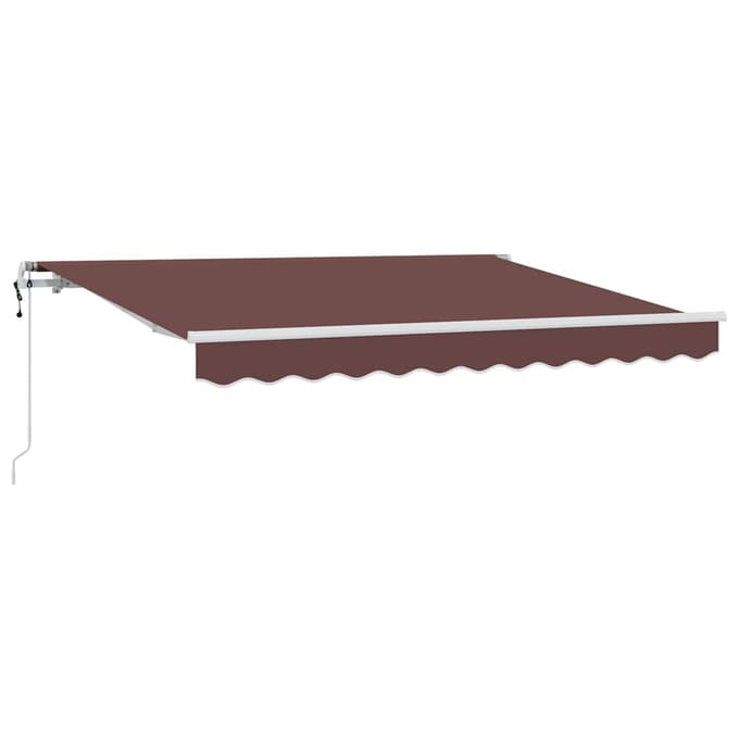 vidaXL - Uitschuifbare - luifel - Bruin - 350 - x - 200 - cm - Stof