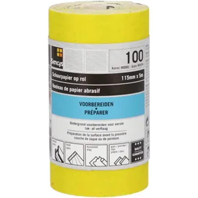 Sencys Schuurrol - P100 - Geel A-o - 115mmx5m
