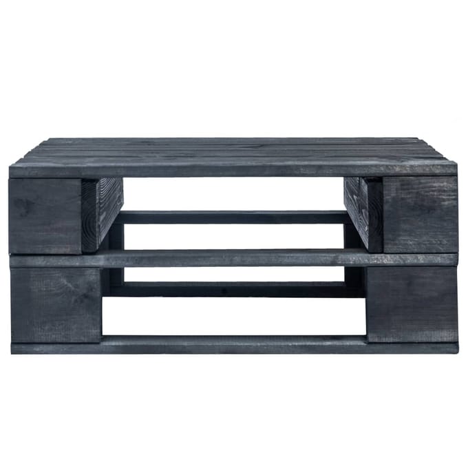 vidaXL - Tuinhocker - pallet - hout - zwart