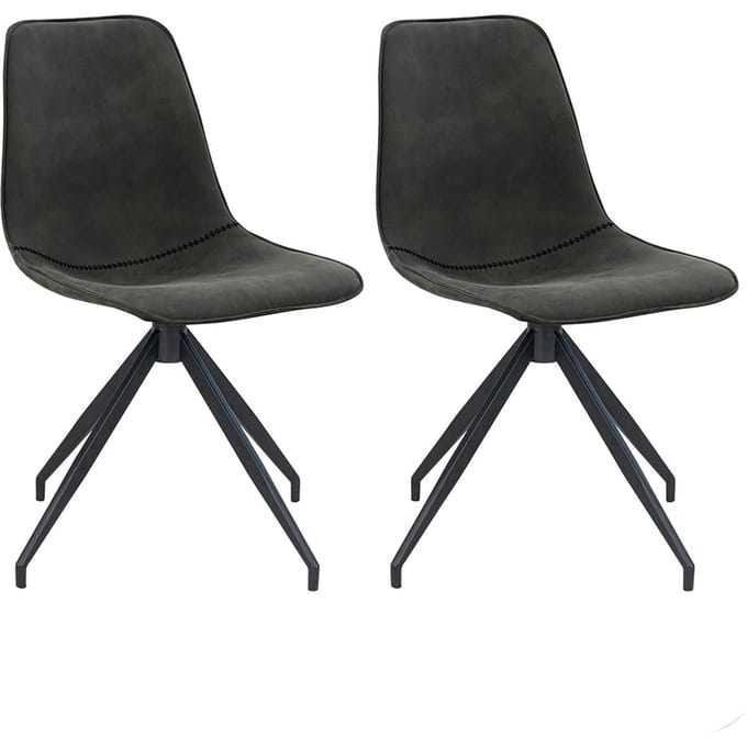 House Collection Eetkamerstoel Draaibaar Ruben Grijs - 2 Stuks