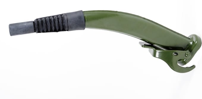 EDA Flexibele metalen schenktuit voor jerrycans - 40 cm - legergroen