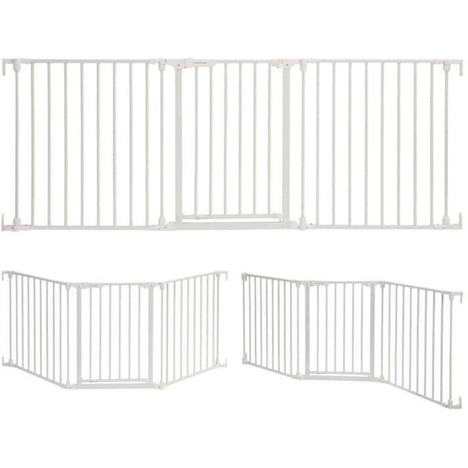 Barriere de sécurité enfant - Discovery 3 - DREAMBABY - 74,5 cm a 1,95 cm - Blanc