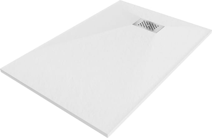 Mexen Hugo rechthoekige SMC douchebak 100 x 80 , wit, inox kap - 42108010-X