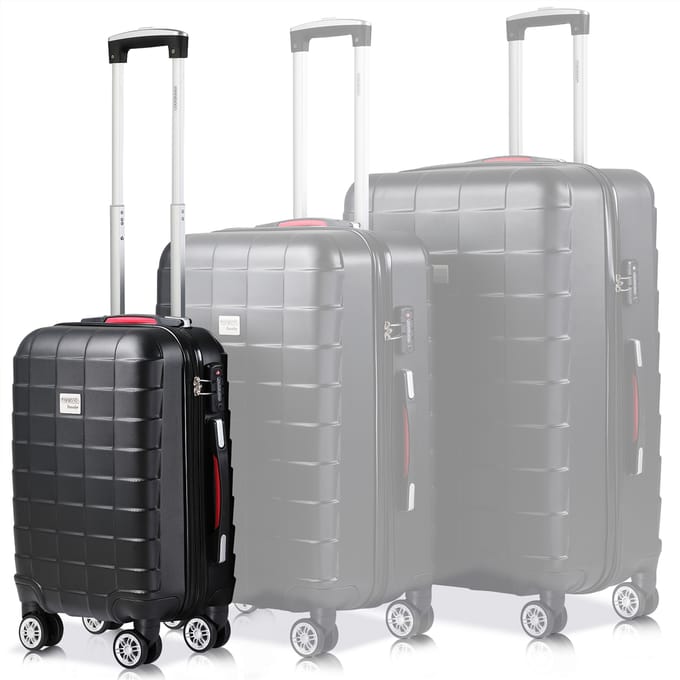 Monzana Exopack hardcase koffer zwart 53x37x21 cm