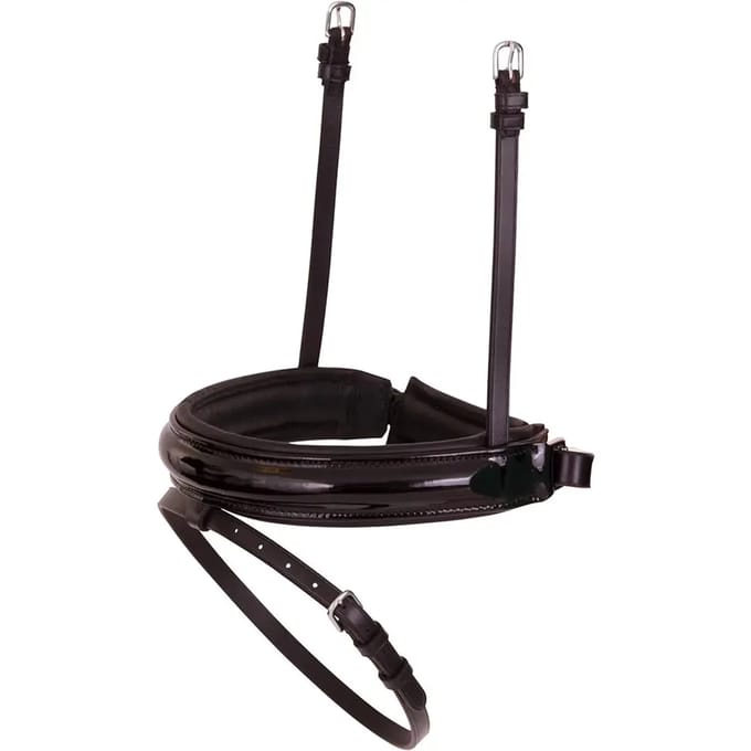 Paardenneusriem in breed lakleer BR Equitation Pull-back Laquer