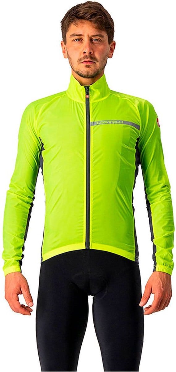 Castelli SQUADRA STRETCH fietsjas Yellow Fluo/Dark Gray - Mannen - maat XS