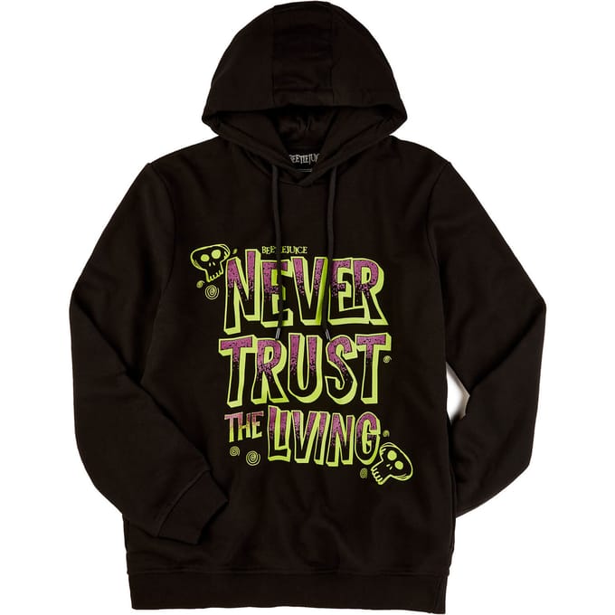 Beetlejuice Never Trust The Living Hoodie - Black - S