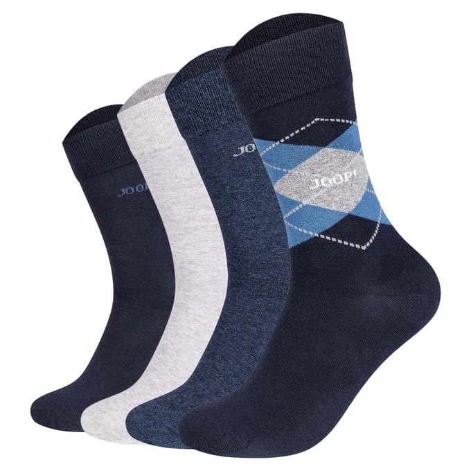 JOOP! Sokken Premium Essential Socks in Box 4P Verpakking van 4
